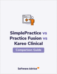 SimplePractice vs. Practice Fusion vs. Kareo Clinical Ratings Compared