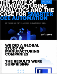 Survey results show OEE analytics are key to improved productivity and quality.