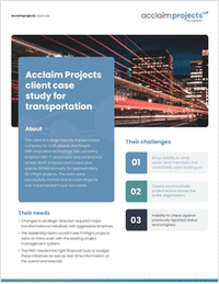 Sopheon delivers project management success within 60 days for transportation company