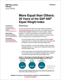 More Equal Than Others: 20 Years of the S&P 500® Equal Weight Index