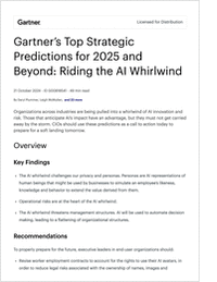 Top strategic predictions for 2025 and beyond: Riding the AI whirlwind