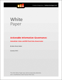 Actionable Information Governance: Immediate Value and ROI from Data Governance