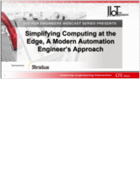 Simplifying Computing At The Edge, A Modern Automation Engineer's Approach