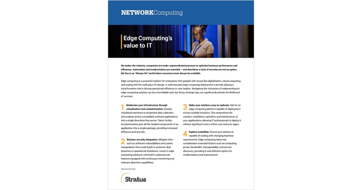 Edge Computing's value to IT Free Infographic - Vimarsana News