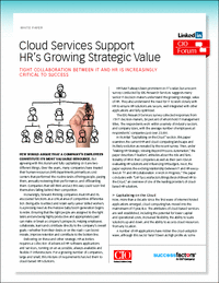 Cloud Services Support HR's Growing Strategic Value