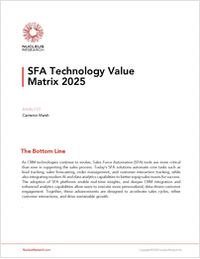 Sales Force Automation Technology Value Matrix 2025: Nucleus Research