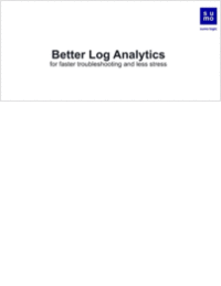 Less Stressed Engineers from Better Log Analytics