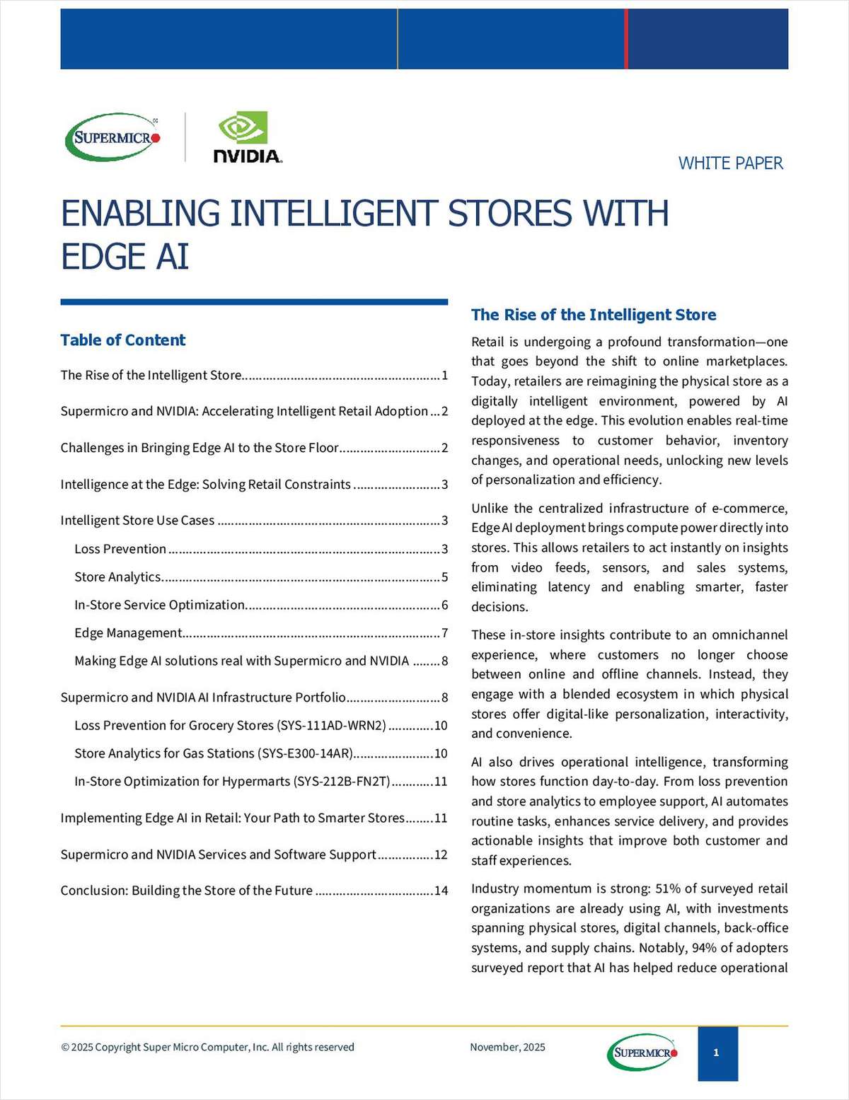 Enabling Intelligent Stores With Edge AI