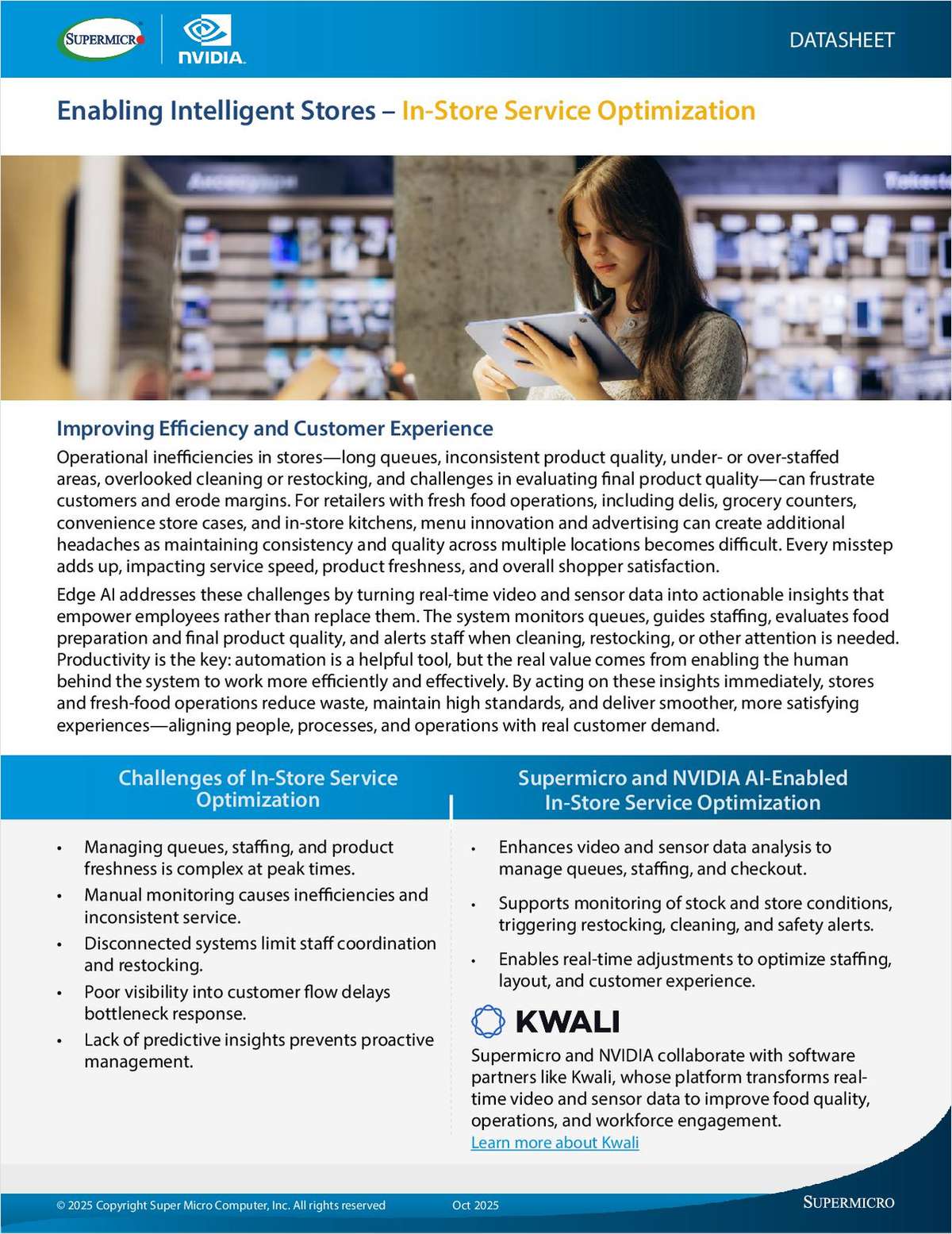 Enabling intelligent stores -- In-store service optimization