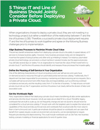 Five IT-Business Conversations for Making Private Cloud a Success