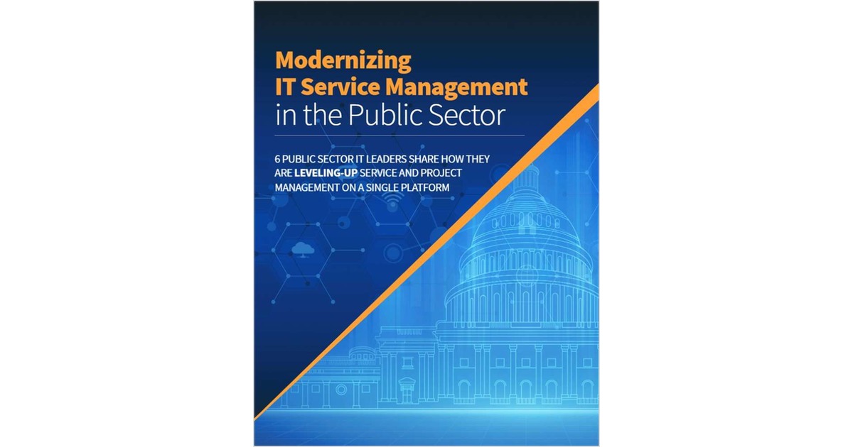 Modernizing ITSM in the Public Sector, Free TeamDynamix eBook - Vimarsana News