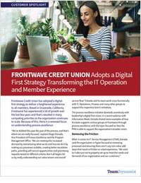Frontwave Credit Union Adopts a Digital First Strategy Transforming the IT Operation and Member Experience