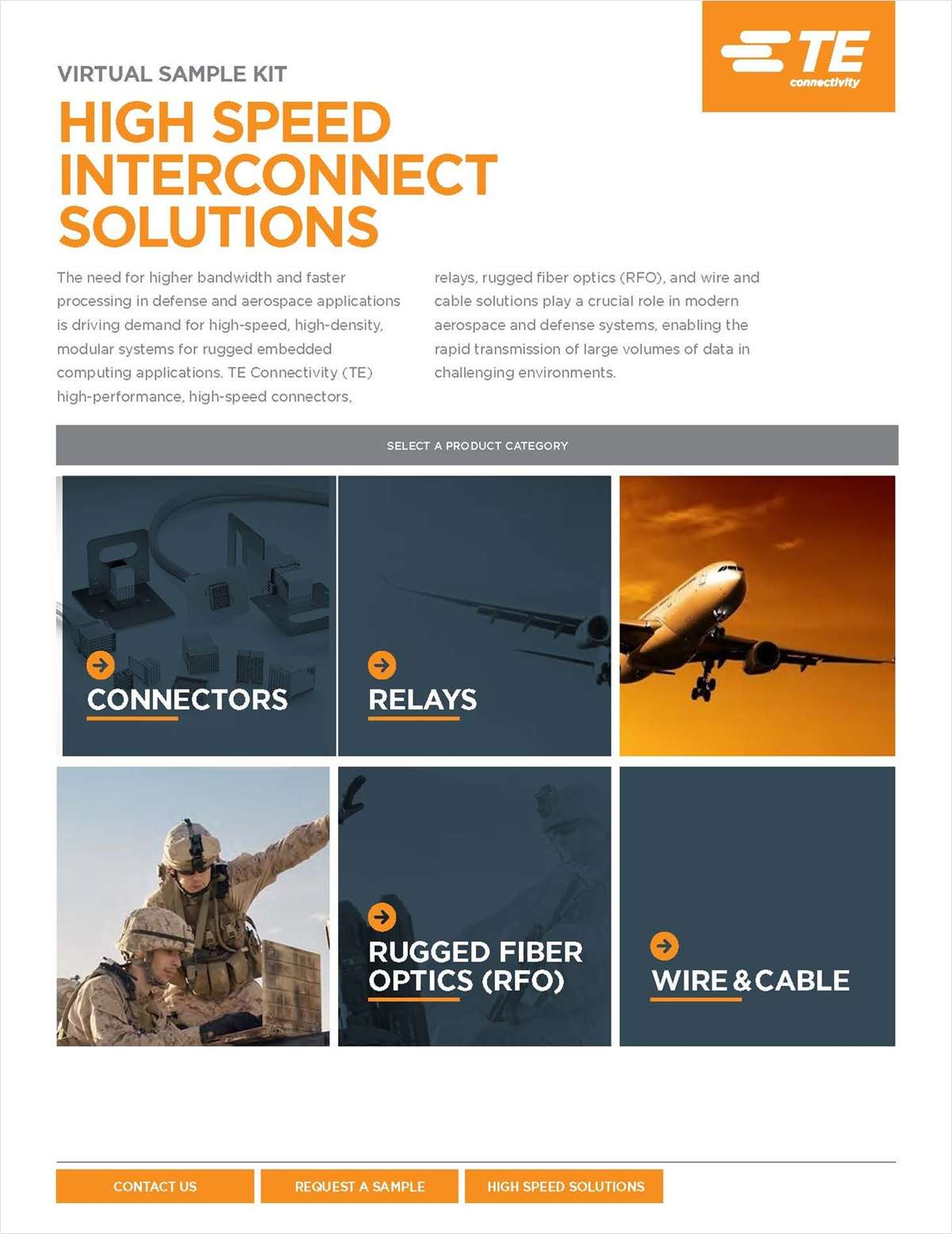 TE Connectivity's High Speed Products for Space, Aerospace, and Defense applications