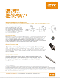 Pressure Sensor vs Transducer vs Transmitter