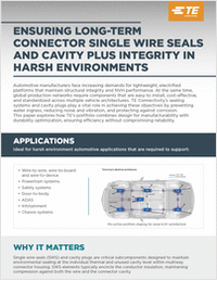 ENSURING LONG-TERM CONNECTOR SINGLE WIRE SEALS  AND CAVITY PLUS INTEGRITY IN HARSH ENVIRONMENTS