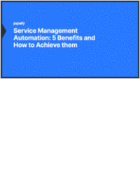 Service Management Automation: 5 Benefits and How to Achieve them