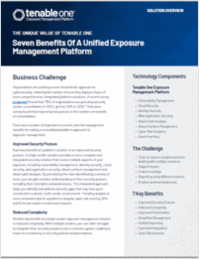 Seven Benefits Of A Unified Exposure Management Platform