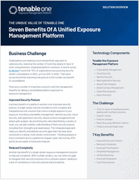Seven Benefits of a Unified Exposure  Management Platform