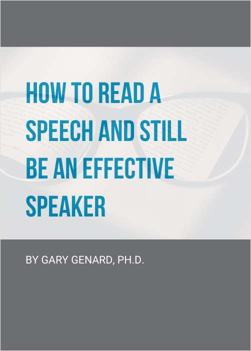 How to Read a Speech and Still be an Effective Speaker