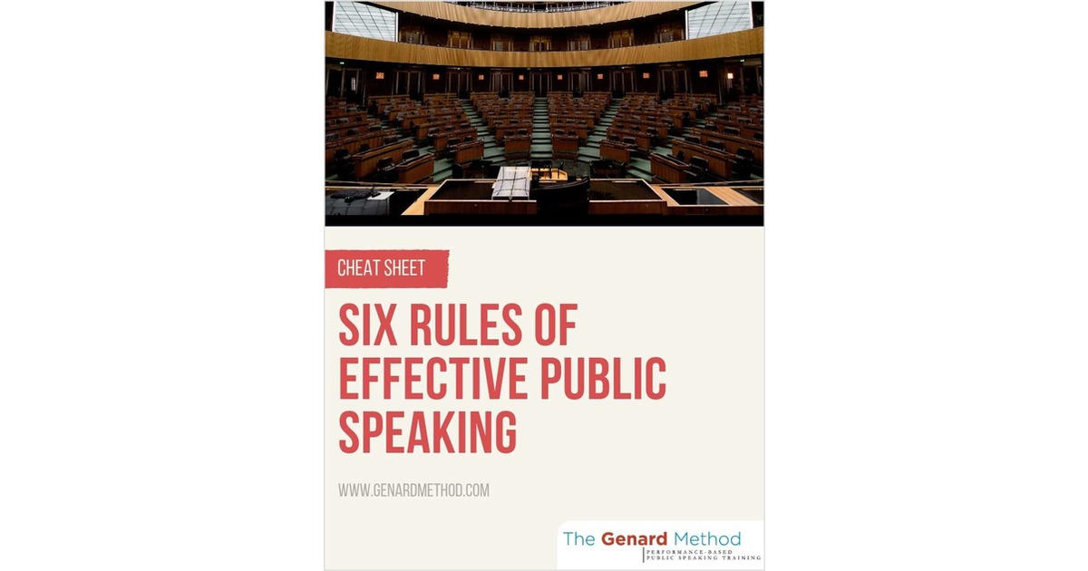Six Rules of Effective Public Speaking