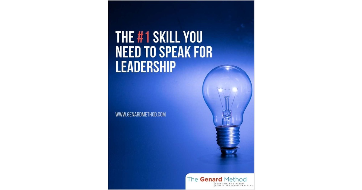 The #1 Skill You Need to Speak for Leadership