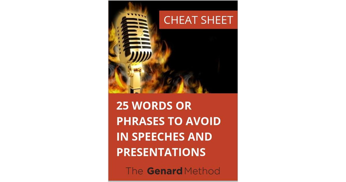 when writing your speech you want to avoid