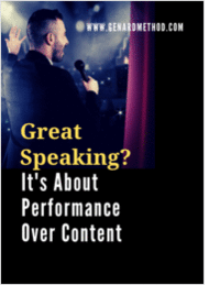 Great Speaking? It's About Performance Over Content