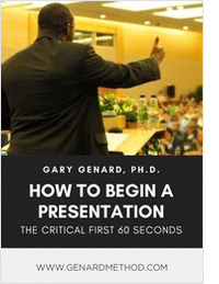 How to Begin a Presentation: The Critical First 60 Seconds