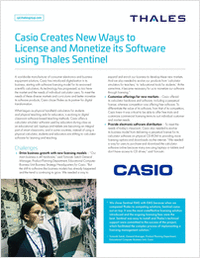 Casio Creates New Ways to License and Monetize its Software using Thales Sentinel