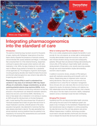 Integrating Pharmacogenomics Into the Standard of Care