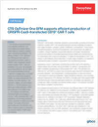 CTS OpTmizer One SFM supports efficient production of CRISPR-Cas9--transfected CD19⁺ CAR T cells