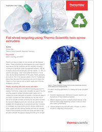 Foil shred recycling using Thermo Scientific twin-screw extruders