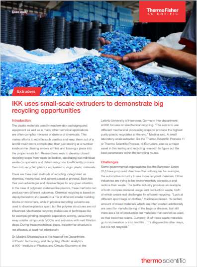IKK uses small-scale extruders to demonstrate big recycling opportunities