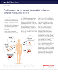 Quality control for human cell lines and other human  samples manipulated ex vivo