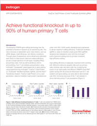 Achieving Functional Knockout in up to 90 Percent of Human Primary T Cells