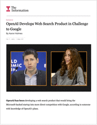 OpenAI Develops Web Search Product in Challenge to Google