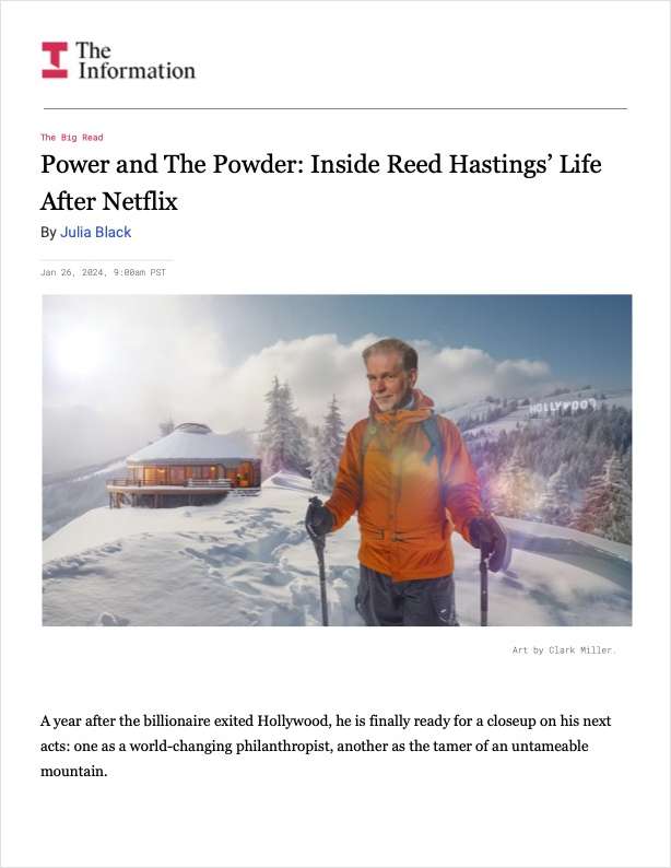 The Power and The Powder: Inside Reed Hastings' Life After Netflix