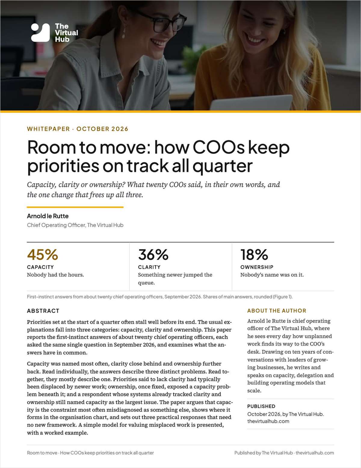 Room to Move: How COOs Keep Priorities on Track All Quarter, Free The ...