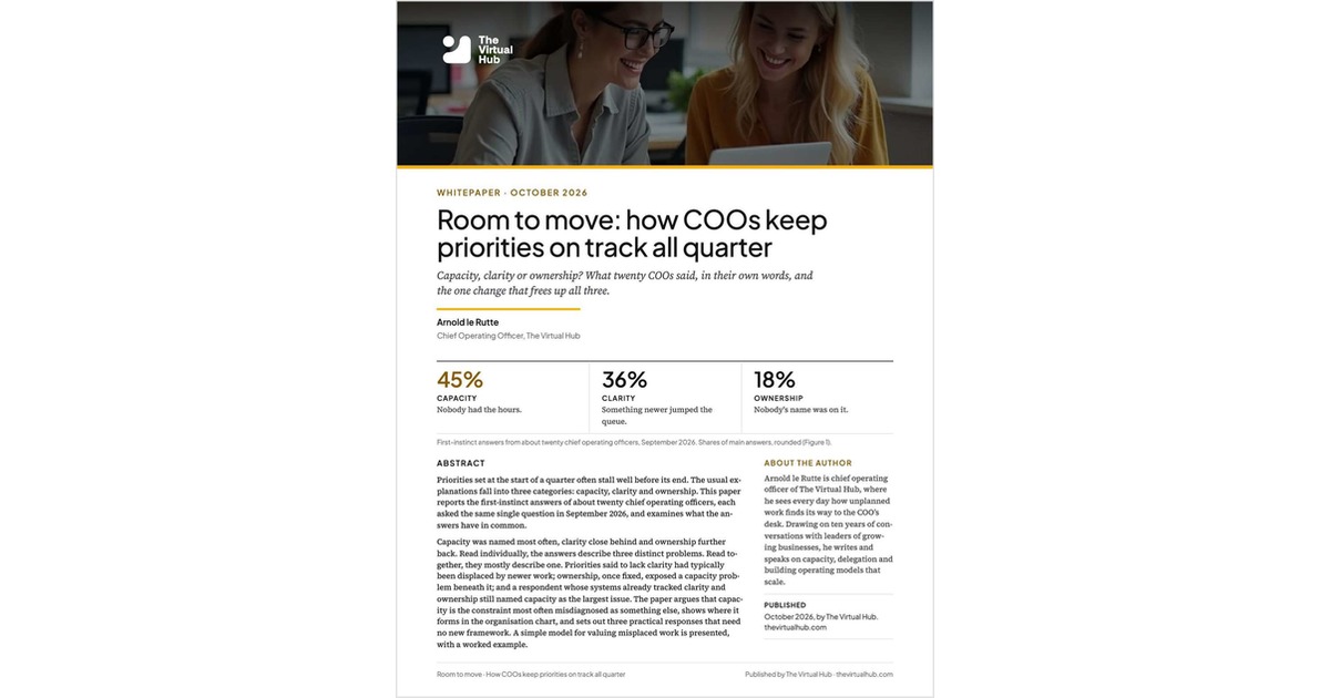 Room to Move: How COOs Keep Priorities on Track All Quarter Free White ...