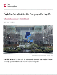 PayPal to Cut 9% of Staff in Company Wide Layoffs