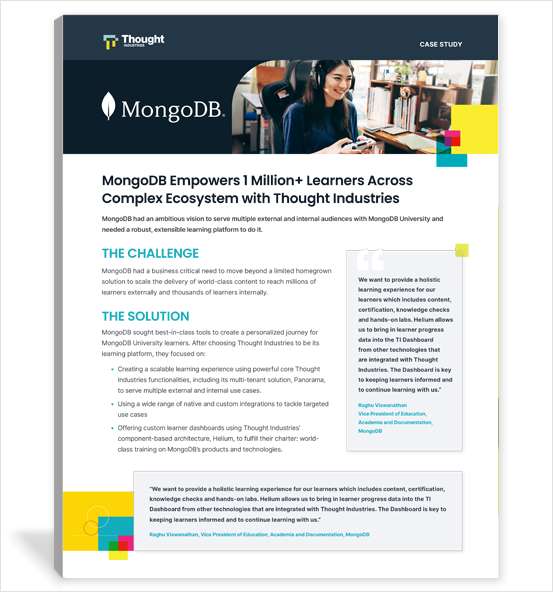 MongoDB Empowers 1 Million+ Learners Across Complex Ecosystem with Thought Industries