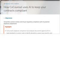 How CoCounsel Uses AI To Keep Your Contracts Compliant
