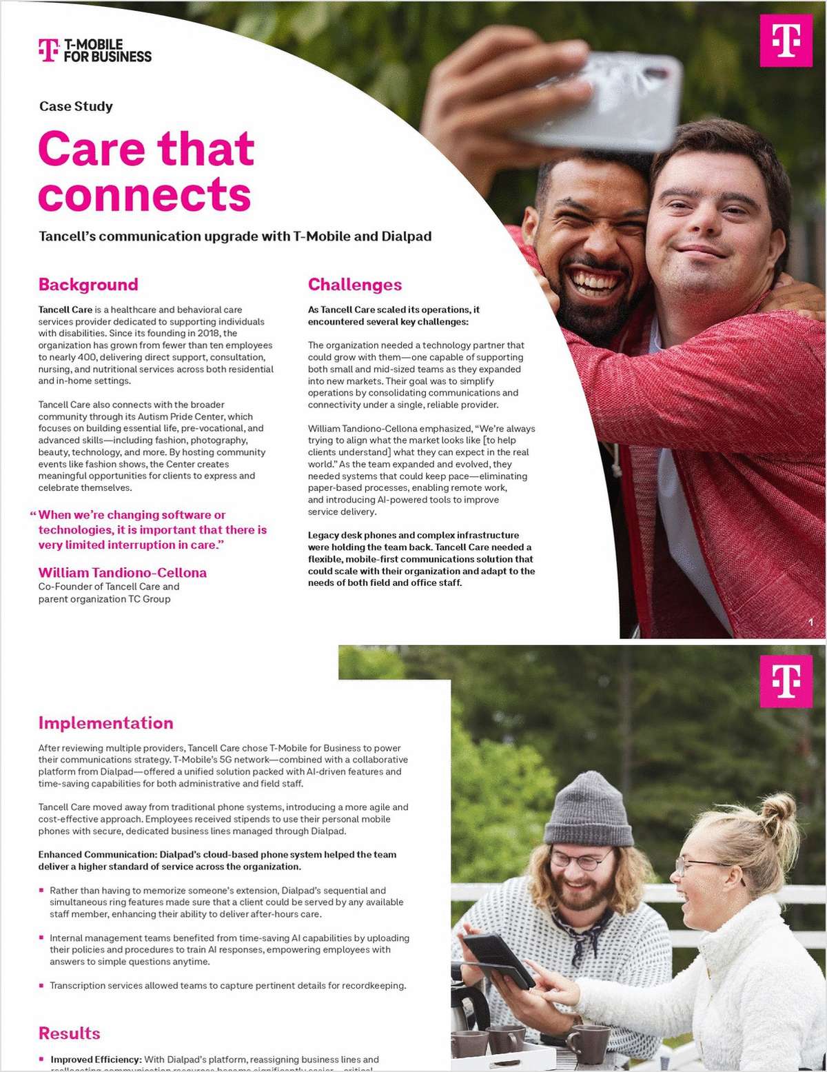 Care that connects: Tancell's communication upgrade with T-Mobile and Dialpad