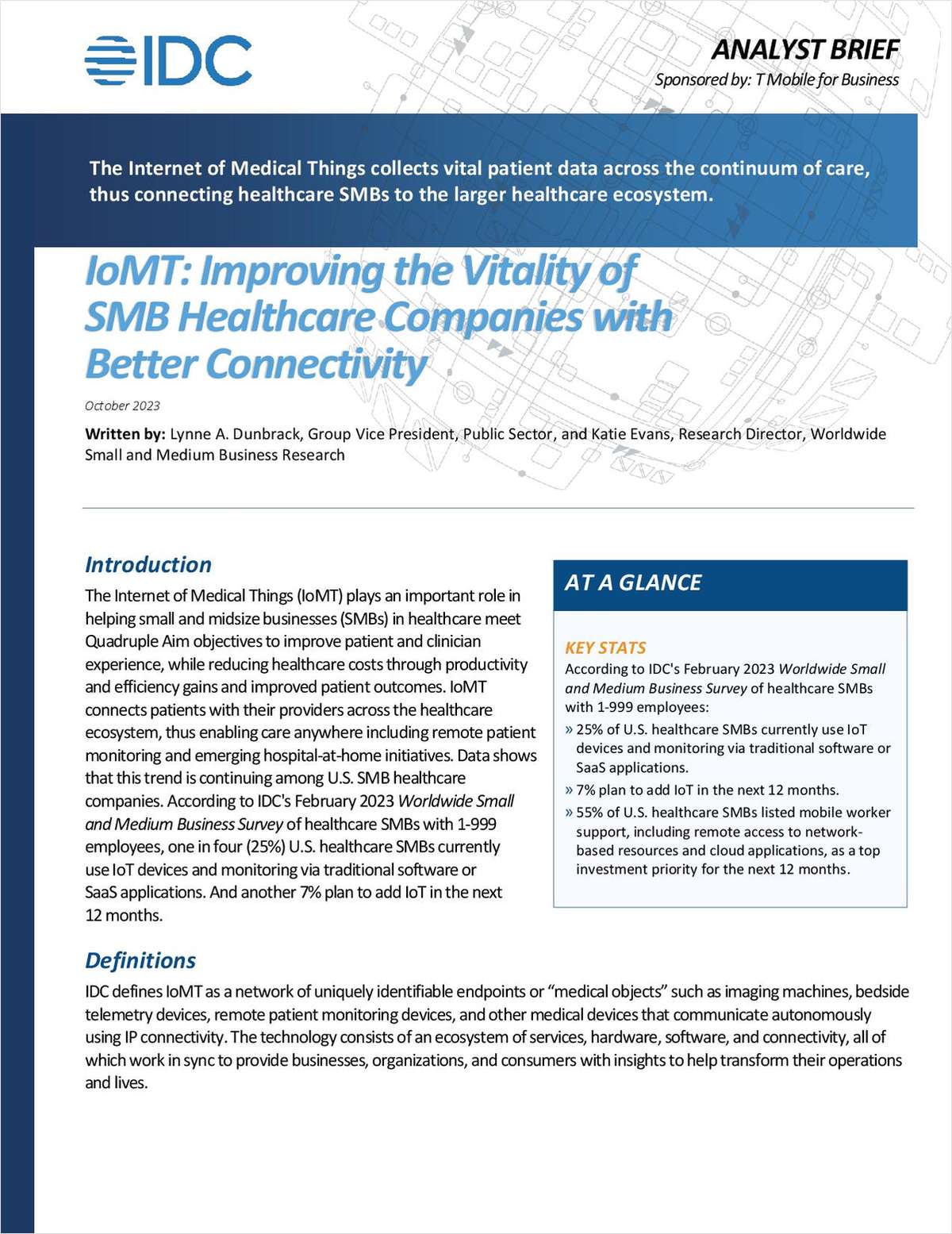 IoMT: Improving the Vitality of SMB Healthcare Companies with Better Connectivity