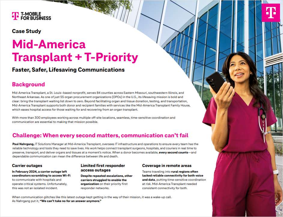 Medical Services Case Study: Providing Faster, Safer, Lifesaving Communications with T-Priority