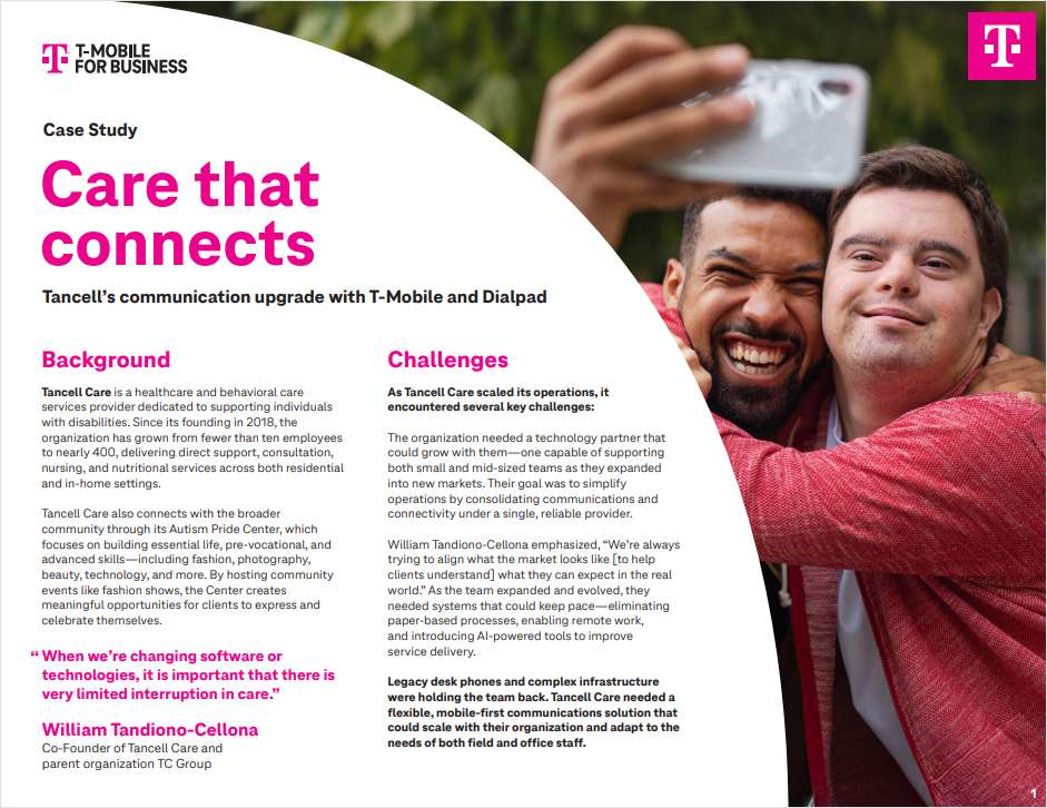 Care that connects: Tancell's communication upgrade with T-Mobile and Dialpad