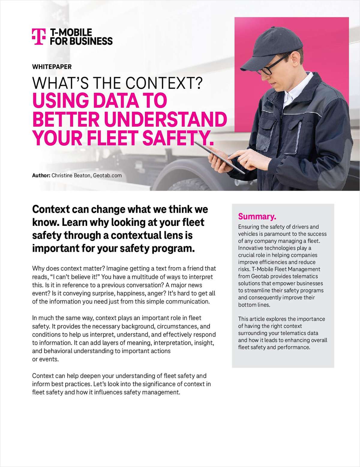 Using Data to Better Understand Your Fleet Safety