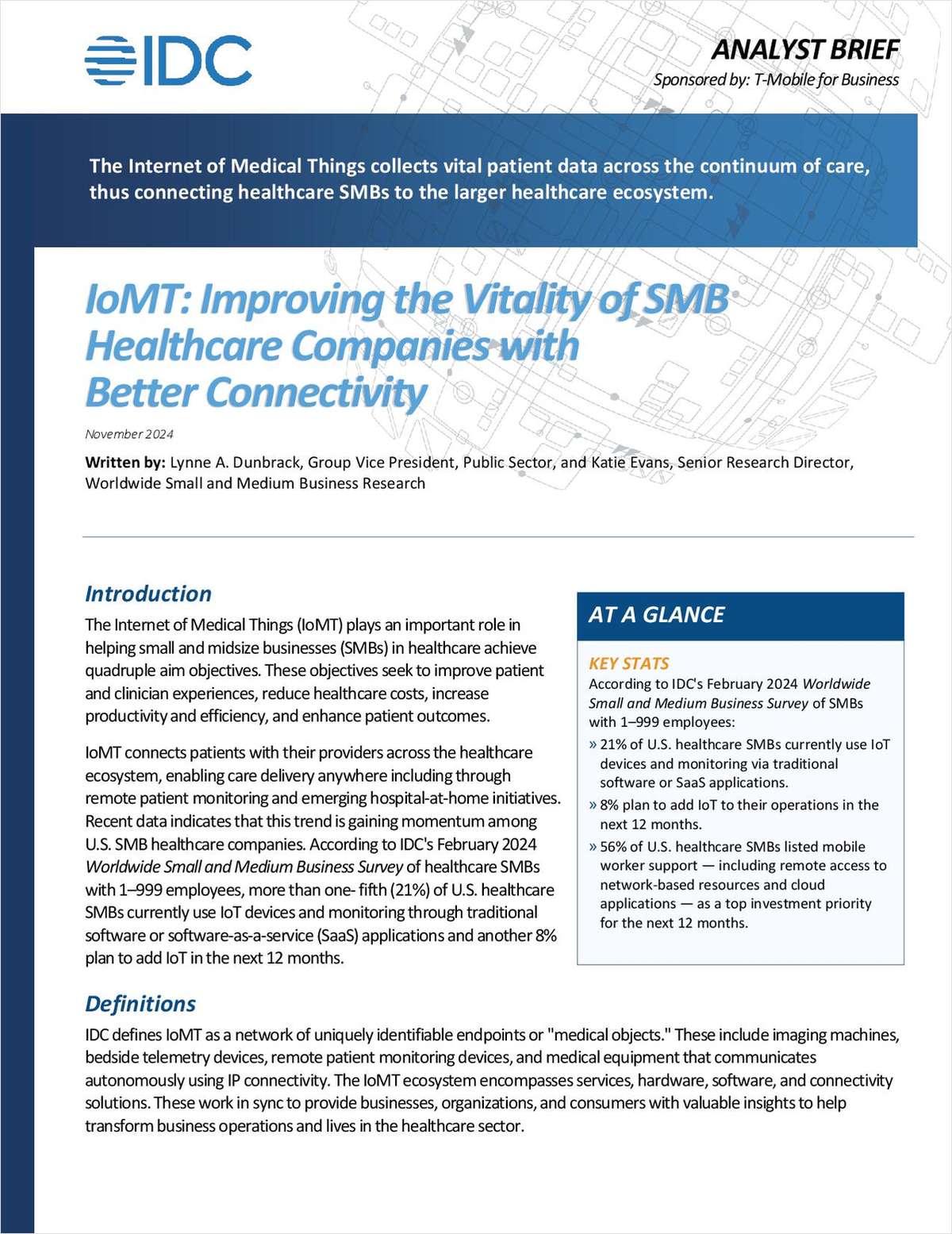 IoMT: Improving the Vitality of SMB Healthcare Companies with Better Connectivity