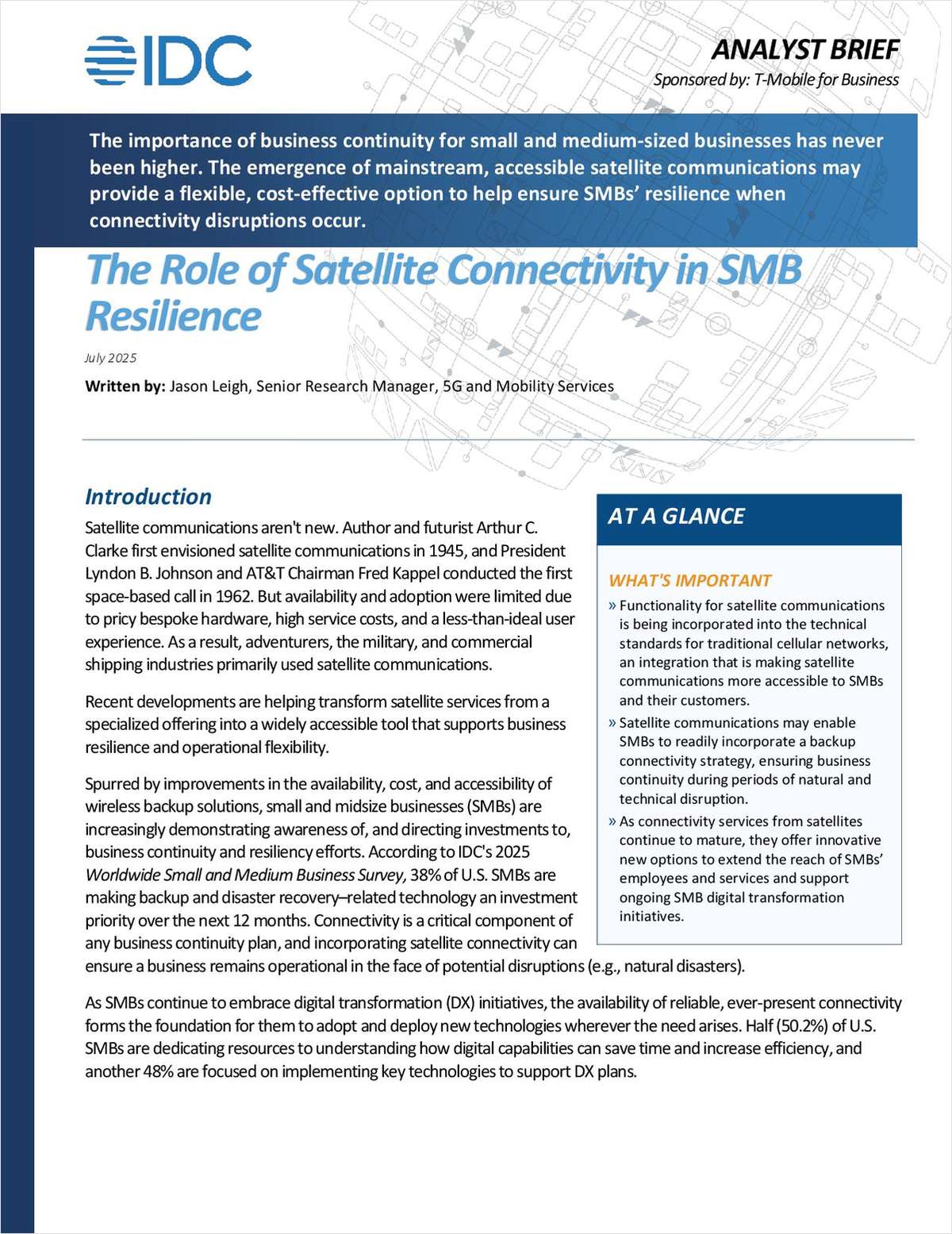 The Role of Satellite Connectivity in SMB Resilience