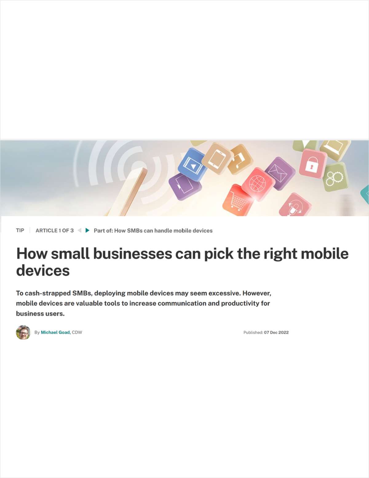 How small businesses can pick the right mobile devices